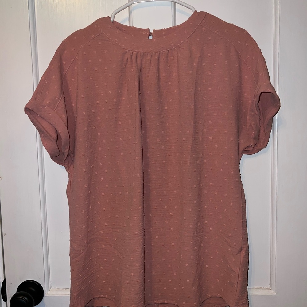 2- Elegant Women's blouses - pink and green - fits like M